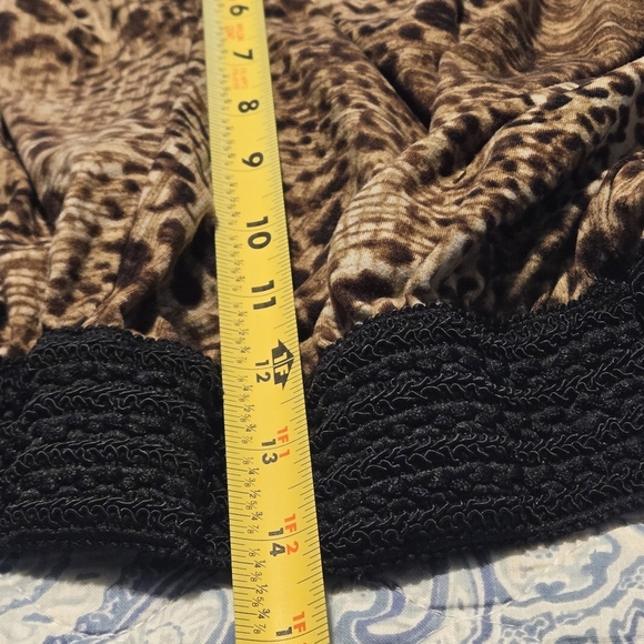 Robert Louis Leopard Print Wide Leg Palazzo Flowy Pants Stretch Waist Women's XL - Picture 8 of 9